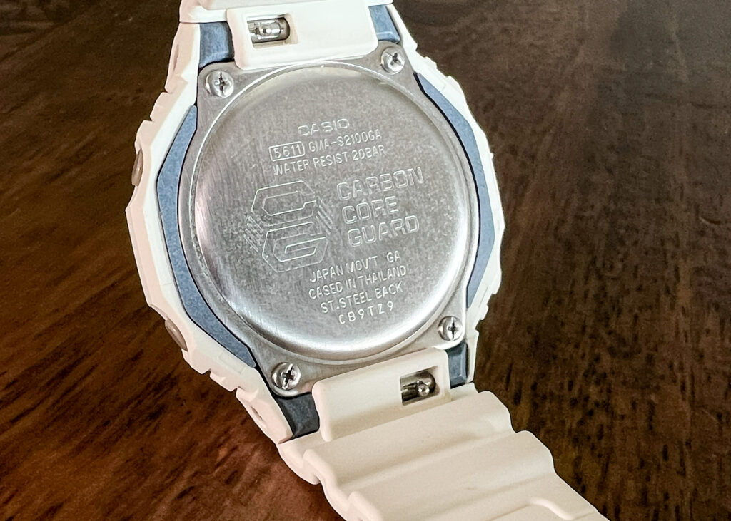 GMAS2100 back of watch